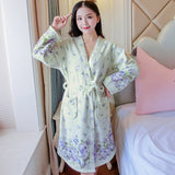 Cartoon Lovely 2018 Thicken Nightgowns Winter Bathrobe Women Pajamas Bath Flannel Warm Robe Sleepwear Womens Robes Coral Velvet