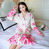 Cartoon Lovely 2018 Thicken Nightgowns Winter Bathrobe Women Pajamas Bath Flannel Warm Robe Sleepwear Womens Robes Coral Velvet