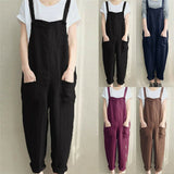 Overalls for women ZANZEA Jumpsuit Casual Solid Combinaison Femme Rompers Womens Jumpsuit Long Playsuit Mono Mujer Plus Size 4XL