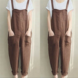 Overalls for women ZANZEA Jumpsuit Casual Solid Combinaison Femme Rompers Womens Jumpsuit Long Playsuit Mono Mujer Plus Size 4XL
