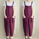 Overalls for women ZANZEA Jumpsuit Casual Solid Combinaison Femme Rompers Womens Jumpsuit Long Playsuit Mono Mujer Plus Size 4XL