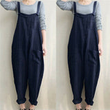 Overalls for women ZANZEA Jumpsuit Casual Solid Combinaison Femme Rompers Womens Jumpsuit Long Playsuit Mono Mujer Plus Size 4XL